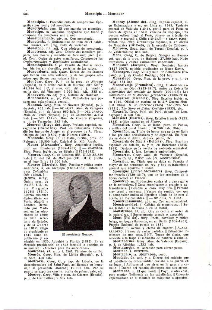 LAMINA 28703: El presidente Monroe