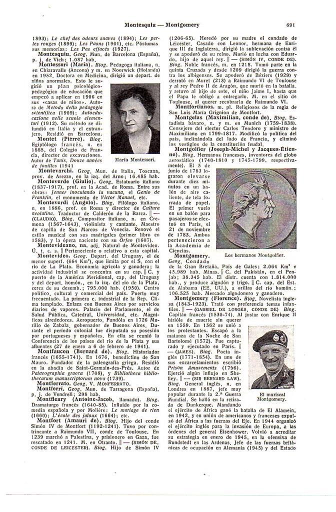 LAMINA 28707: Maria Montessori y el mariscal Montgomery