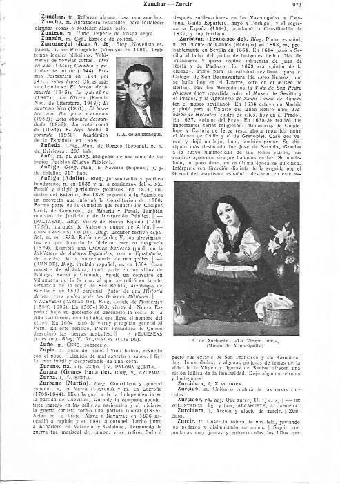 LAMINA 29233: J. A. de Zunzunegui y La Virgen Niña, por Zurbaran