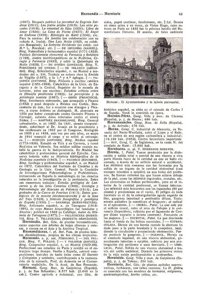 LAMINA 28562: Ayuntamiento e iglesia de Hernani, Guipuzcoa