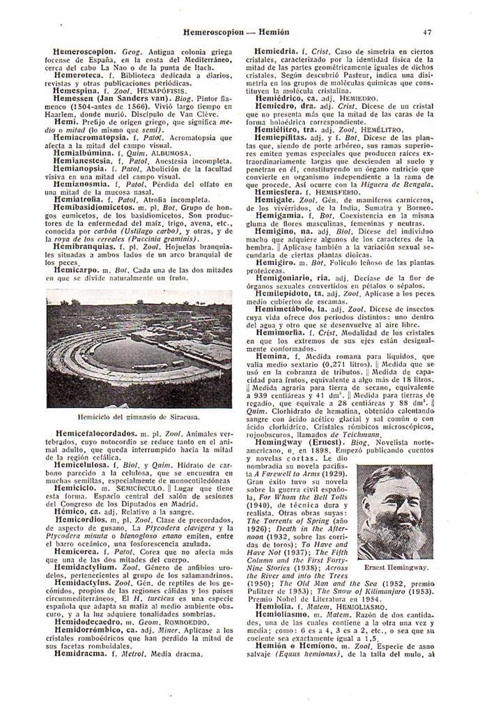 LAMINA 28569: Gimnasio de Siracusa y Ernest Hemingway