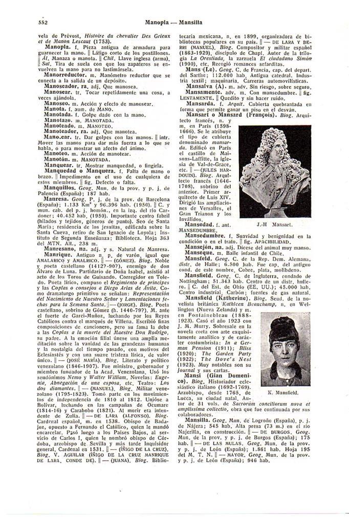 LAMINA 28634: J. H. Mansart y K. Mansfield