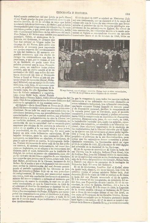 LAMINA V03796: El rey Farouk y Nahas