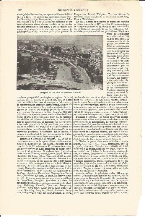 LAMINA V03791: Vista centro de la ciudad de Shangai