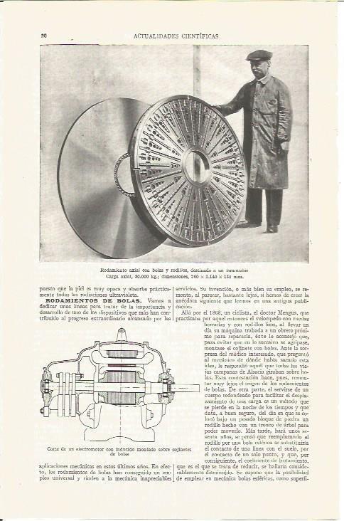 LAMINA V03804: Rodamiento axil y corte de un electromotor