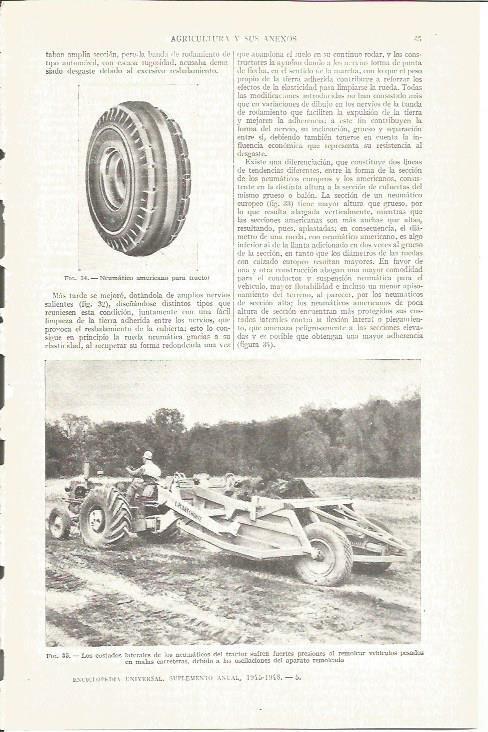 LAMINA V03812: Tractor y neumatico americano