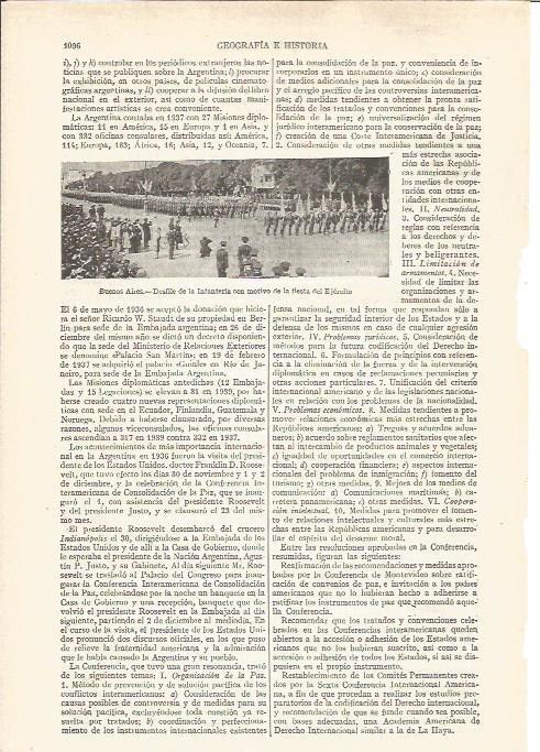 LAMINA V03761: Desfile de la Infanteria en Buenos Aires
