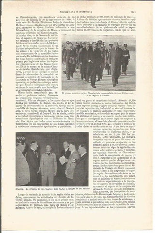 LAMINA V03758: Chamberlain y von Ribbentrop en Colonia y la reunion de los Cuatro en Munich