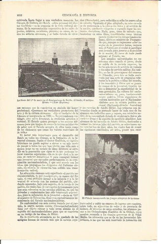 LAMINA V03754: Fiesta 1 mayo en Lustgartem en Berlin y el Fuhrer inagurando los Juegos Olimpicos