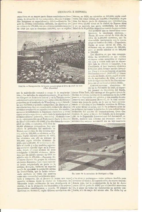 LAMINA V03751: Inaguracion del puente sobre el Elba en 1936, Domitz