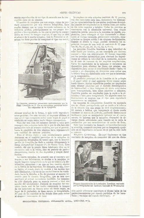 LAMINA V03828: Linojilm y Lumitype