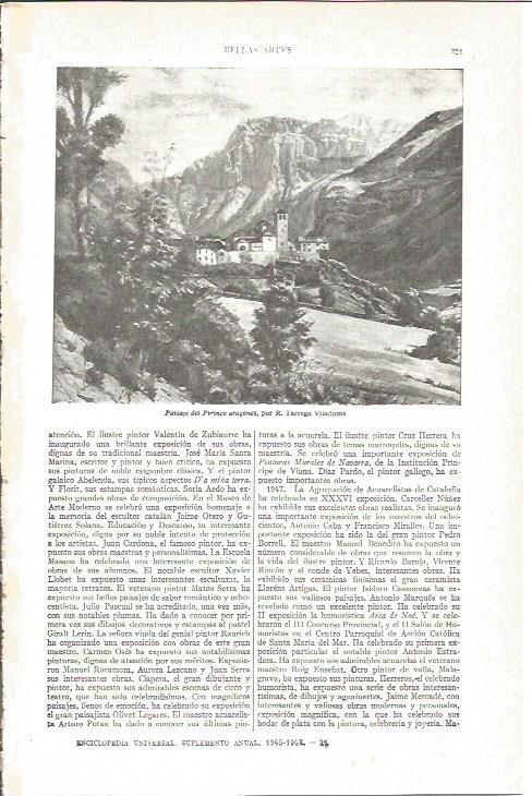 LAMINA V03876: Paisaje del Pirineo aragones por R. Tarrega Viladoms