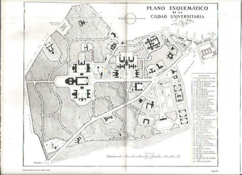 LAMINA V03891: Plano de la ciudad universitaria de Madrid