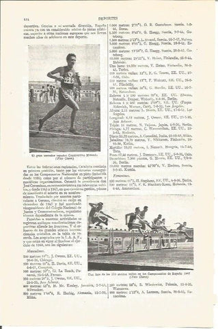 LAMINA V03907: Constantino Miranda y 110 metros vallas en 1947