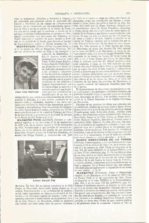 LAMINA V03899: Juana Garcia Mantovani y A. Marques Puig