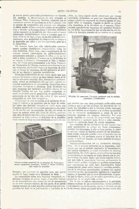 LAMINA V03829: Maquina Intertype 