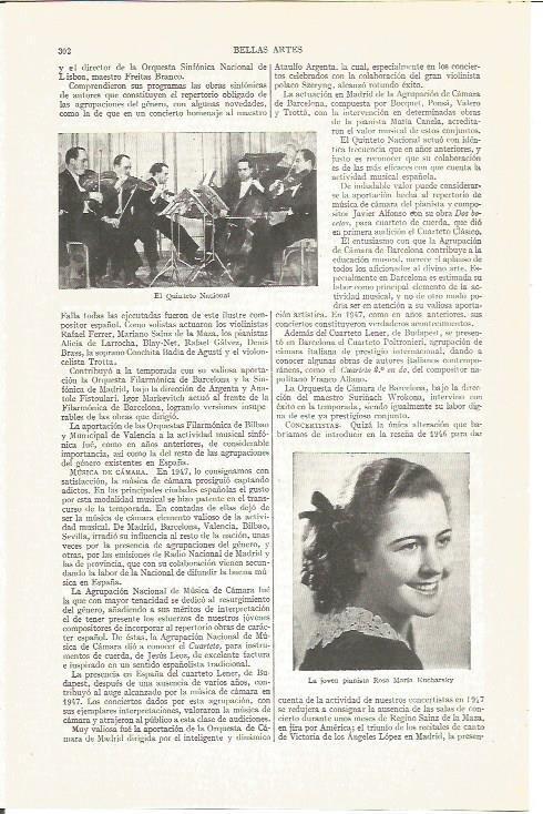 LAMINA V03868: El Quinteto Nacional y Rosa Maria Kucharsky 