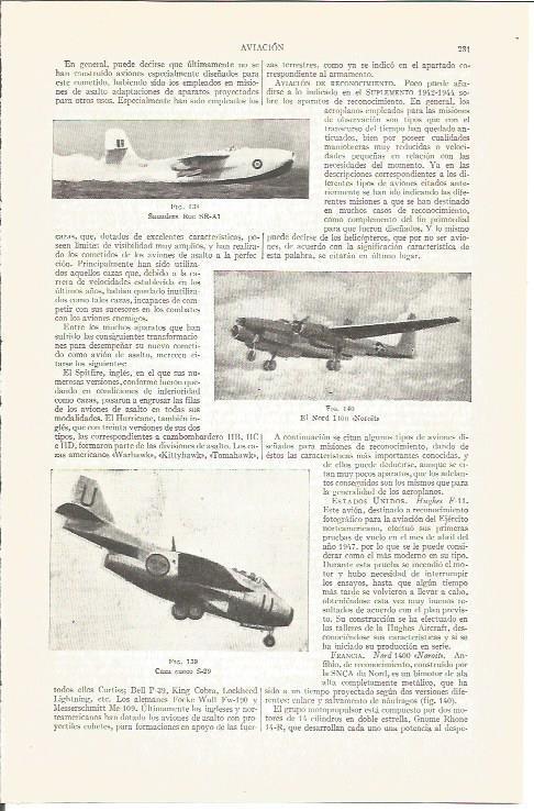 LAMINA V03849: Saunders Roe SR-A1, Nord 1400 y caza sueco S-29