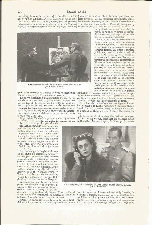 LAMINA V03860: Escena de Montecassino y Anna Magnani en Roma, ciudad abierto por R. Rossellini