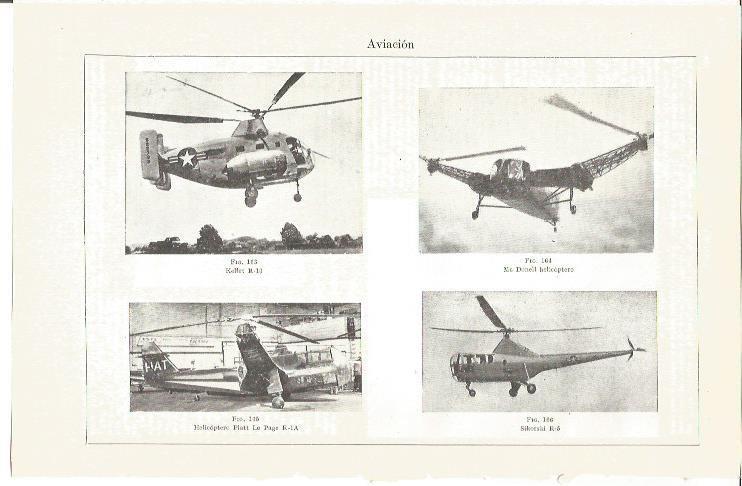 LAMINA V03855: Modelos de helicopteros
