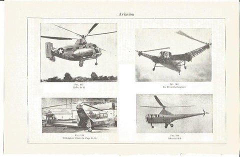 LAMINA V03855: Modelos de helicopteros