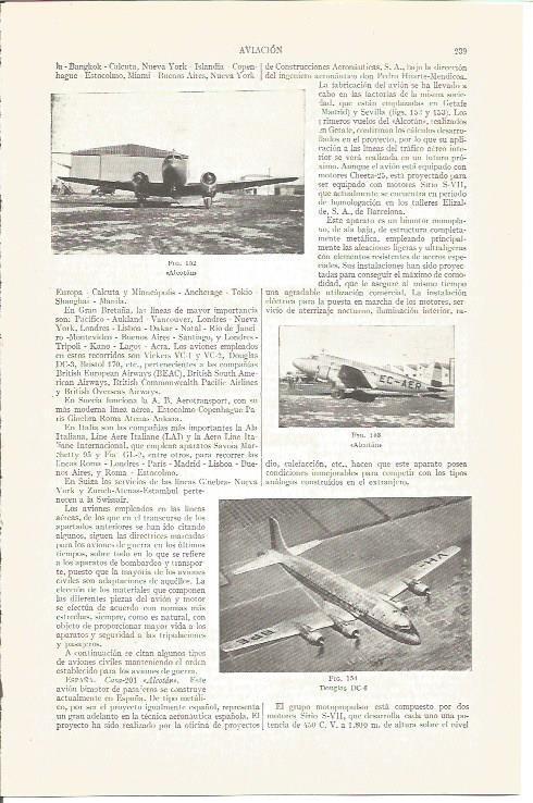 LAMINA V03853: Alcotan y Douglas DC-6