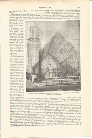 LAMINA V03633: Estructura del Templo de San Agustin en Los Angeles por M. Mac Lellan