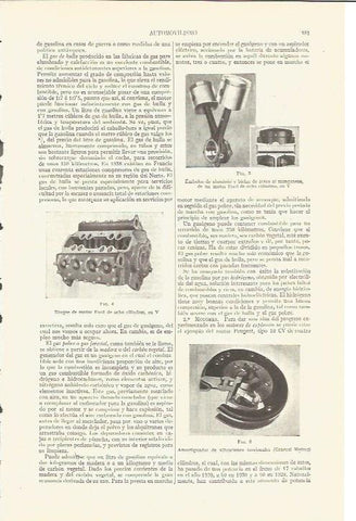 LAMINA V03649: Bloque de motor Ford y amortiguador General Motors