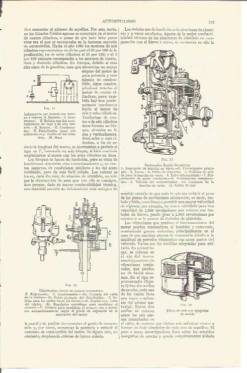 LAMINA V03648: Carburador Zenith-Stromberg y distribuidor Bosch