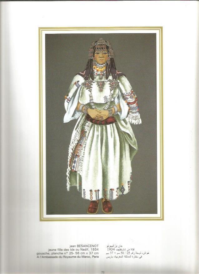 LAMINA V03583: Jeune fille des Ida ou Nadif, 1934 por j. BESANCENOT