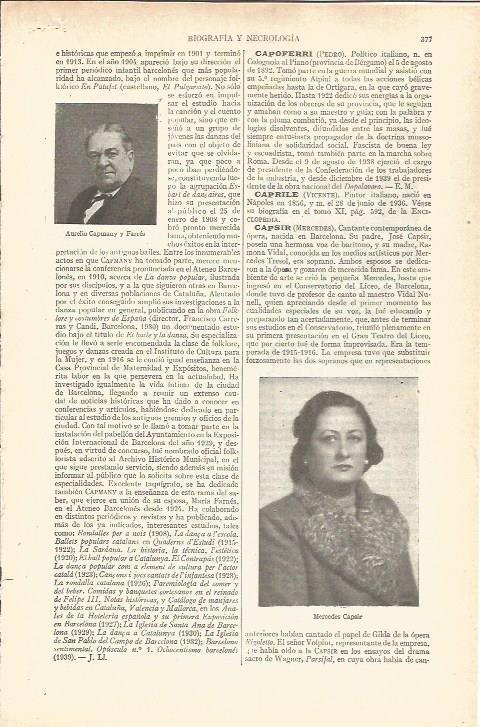 LAMINA V03595: Mercedes Capsir y A. Campmany y Farres