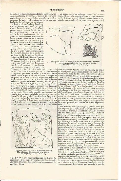 LAMINA V03615: Losetas de piedra periodos magdalienses en Cueva del Parpallo