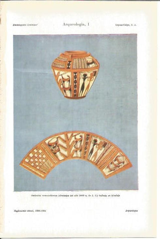 LAMINA V03610: Ceramica mesopotamica año 3000 a. de J.C. en Khafaje