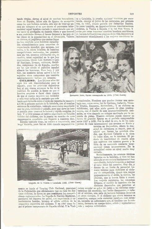LAMINA V03909: Bernardo Ruiz y vuelta a Cataluña en 1948
