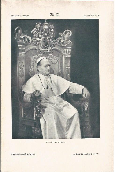 LAMINA V03719: Pio XI