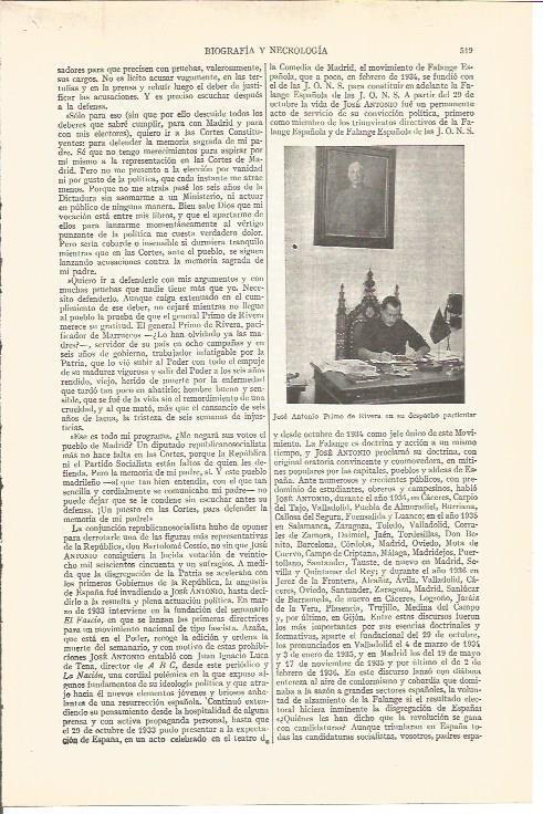 LAMINA V03715: Jose Antonio Primo de Rivera en su despacho