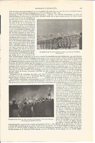 LAMINA V03714: Comitiva de los restos de Jose Antonio y traslado a El Escorial
