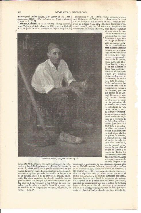 LAMINA V03703: Alcalde de pueblo por J. Benlliure y Gil