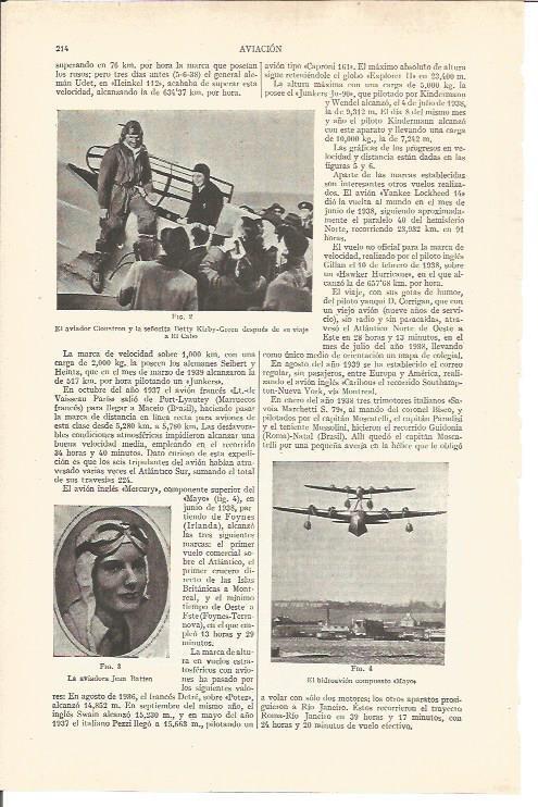 LAMINA V03665: Jean Batten, Cloustron y Betty Kirby-Green e hidroavion Mayo
