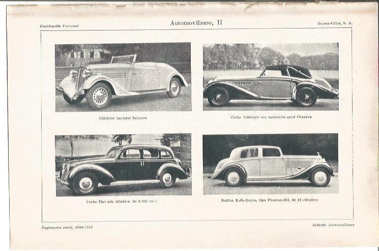 LAMINA V03663: Modelos de automoviles