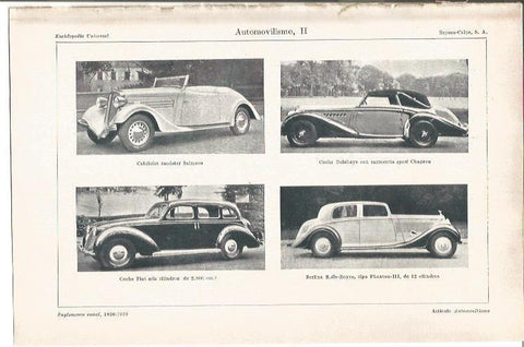 LAMINA V03663: Modelos de automoviles
