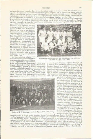 LAMINA V03910: El equipo del Mestalla y C.F. Barcelona en 1948