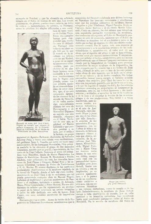 LAMINA V04132: Desnudo de niña por J. Clara y Mujer con frutas por J. Dunyach