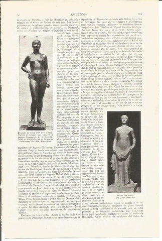 LAMINA V04132: Desnudo de niña por J. Clara y Mujer con frutas por J. Dunyach