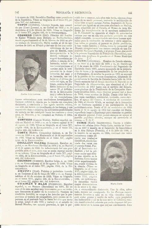 LAMINA V04123: C. Eric Correns y Marie Curie