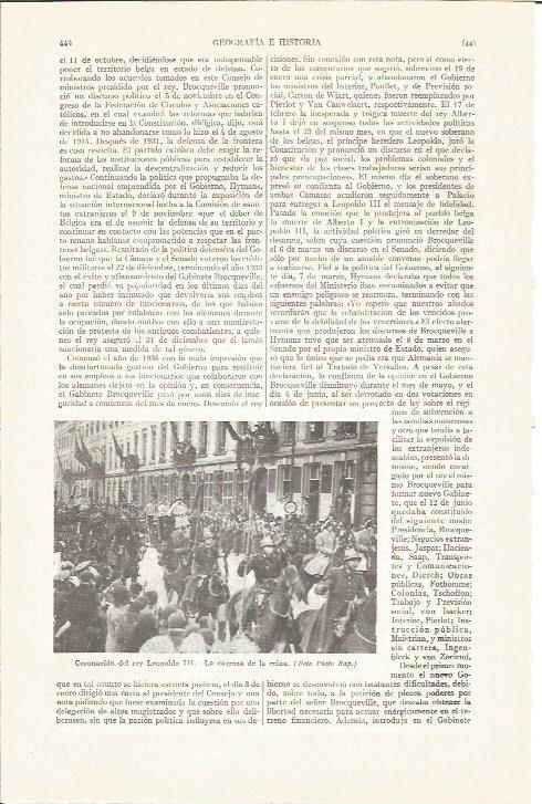 LAMINA V04150: Carroza de la reina en coronación Leopoldo III