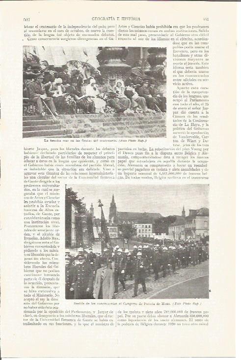 LAMINA V04149: Desfile en el Congreso de Policia de Mons