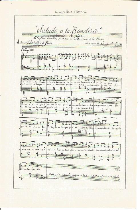 LAMINA V04148: Paritura Saludo a la Bandera