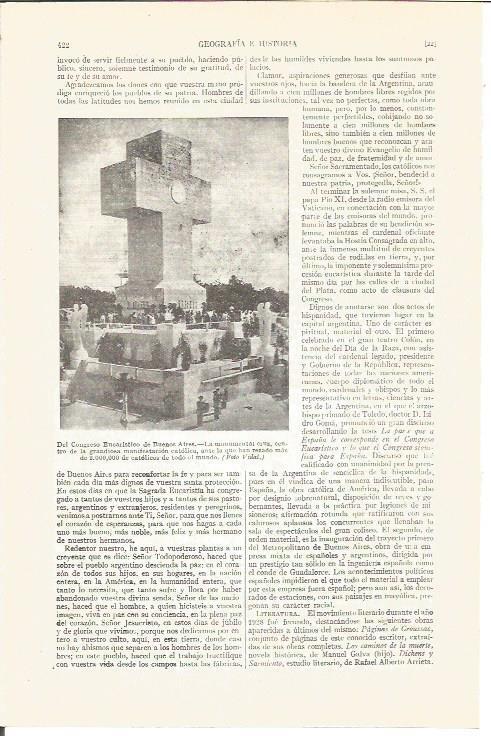 LAMINA V04143: Congreso Eucaristico en Buenos Aires