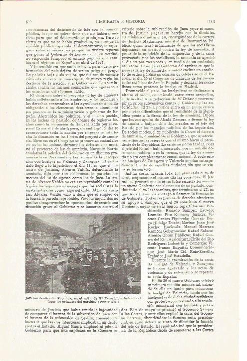 LAMINA V04160: Jovenes de Accion Popular en El Escorial
